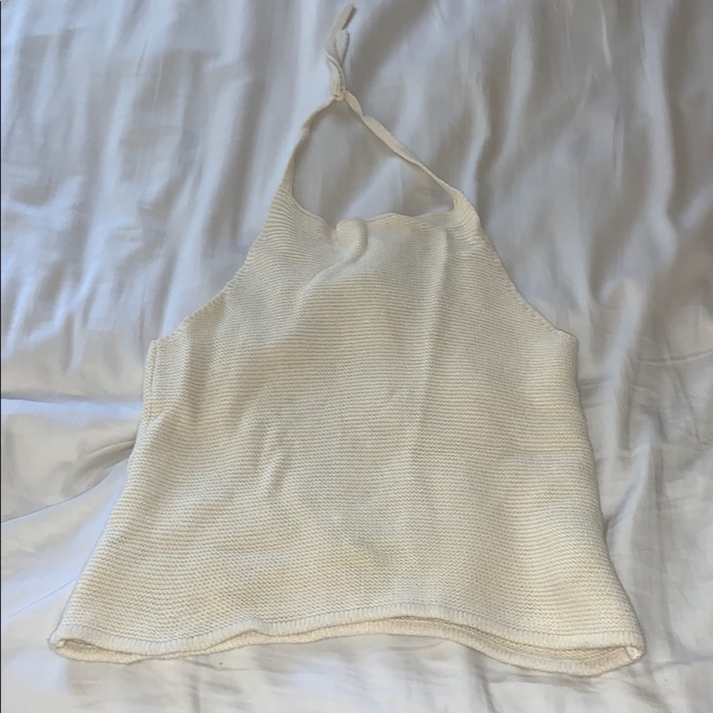 Cream halter top